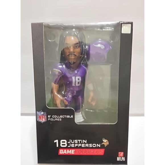 NFL Game Changers Series 4 Justin Jefferson #18 Vikings 6" Collectible Figure - Picture 1 of 7
